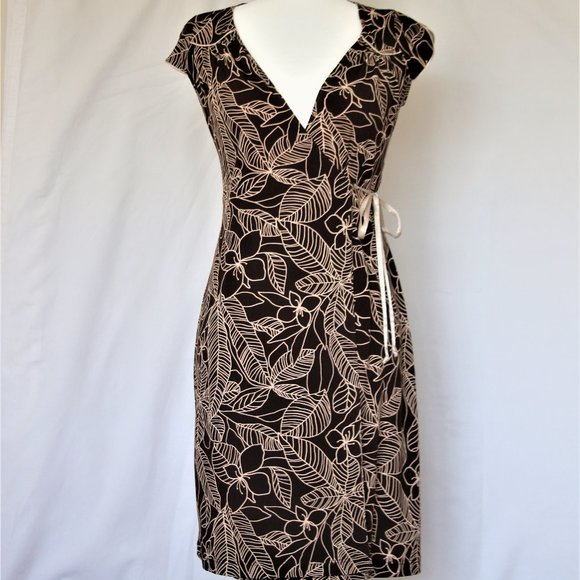 My Michelle Dresses & Skirts - Chocolate/cream wrap dress